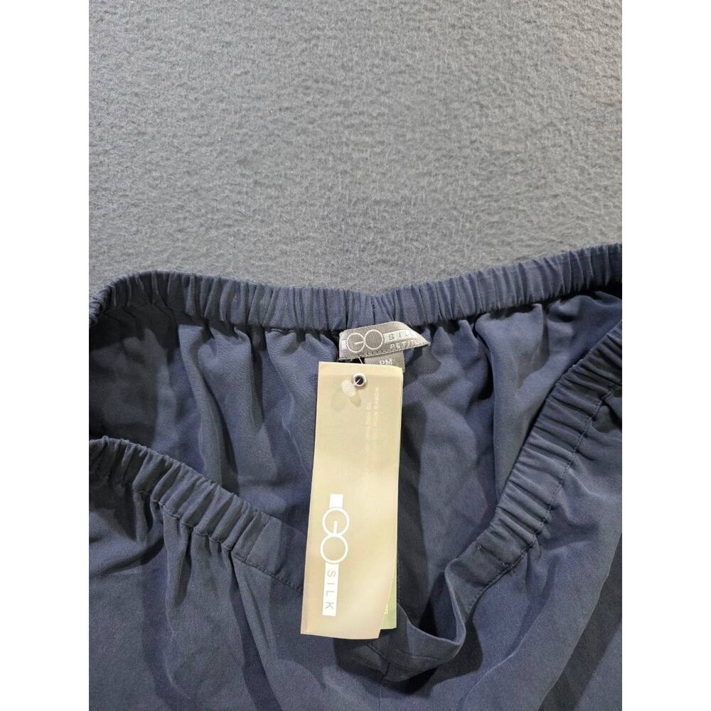 Go Silk Go Luxe Wide 100% silk Pants Relaxed Wide Leg Elastic Pet M A010829 - Picture 9 of 11